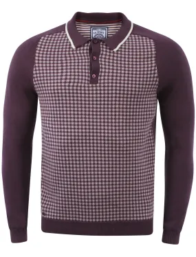 Men's Le Shark  Purple Long Sleeved Polo Shirt