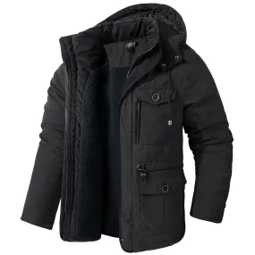 Men's Winter Thick Windproof Sherpa Lined Jacket