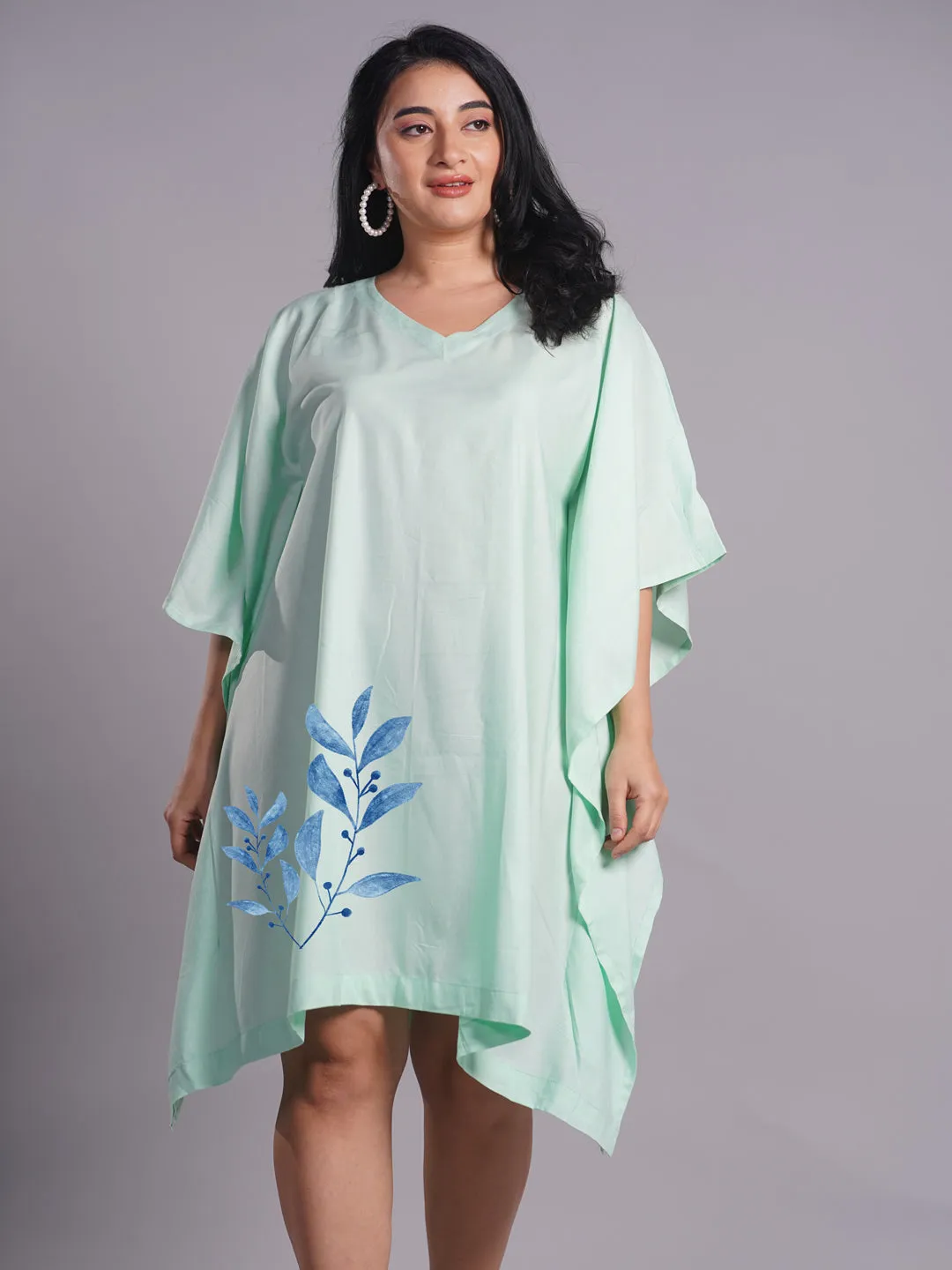 Mint Rayon Kaftan - Sophisticated