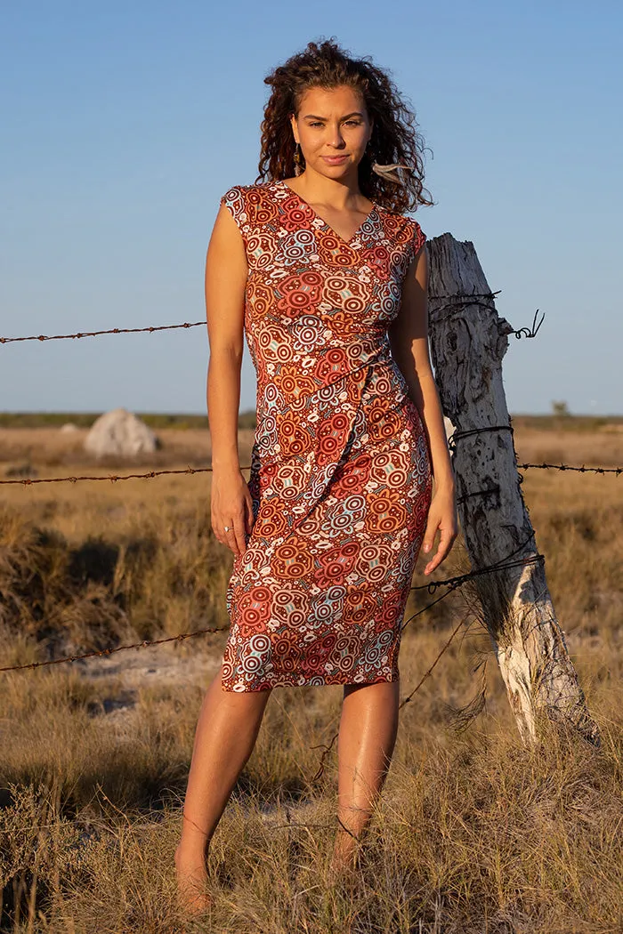 My Mother Earth V Neck Women's Midi Dress