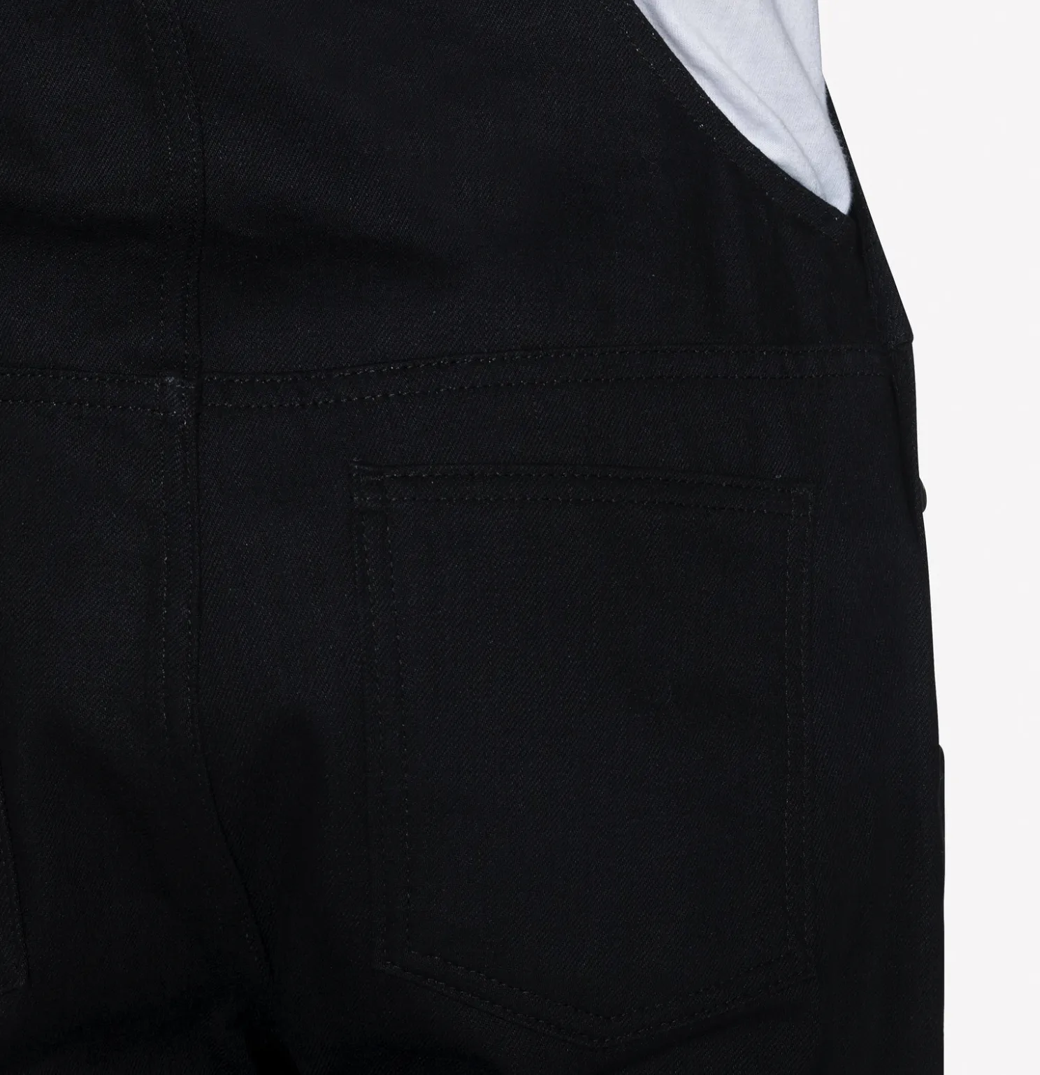 Naked & Famous Weirdguy Overall - Black Solid Selvedge Denim