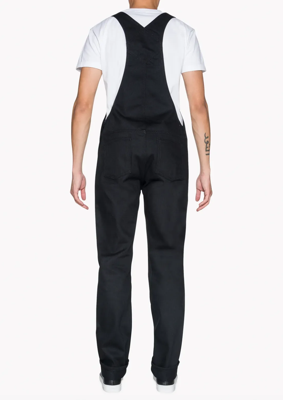 Naked & Famous Weirdguy Overall - Black Solid Selvedge Denim