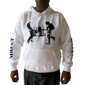 Nirvana White Silhouette Pullover Hooded Sweatshirt