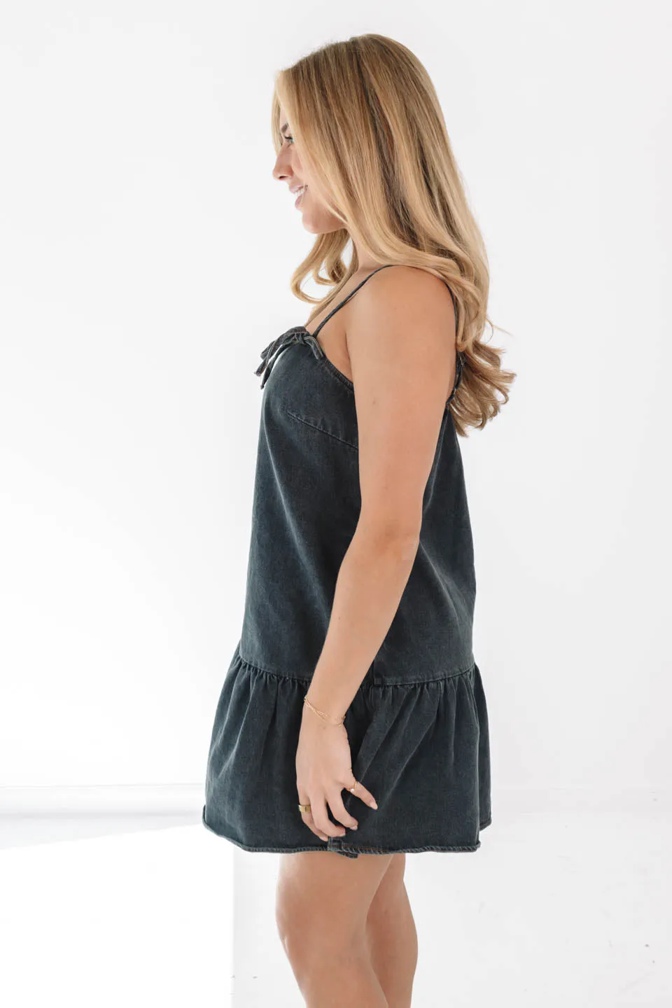 No Comment Dress - Washed Black