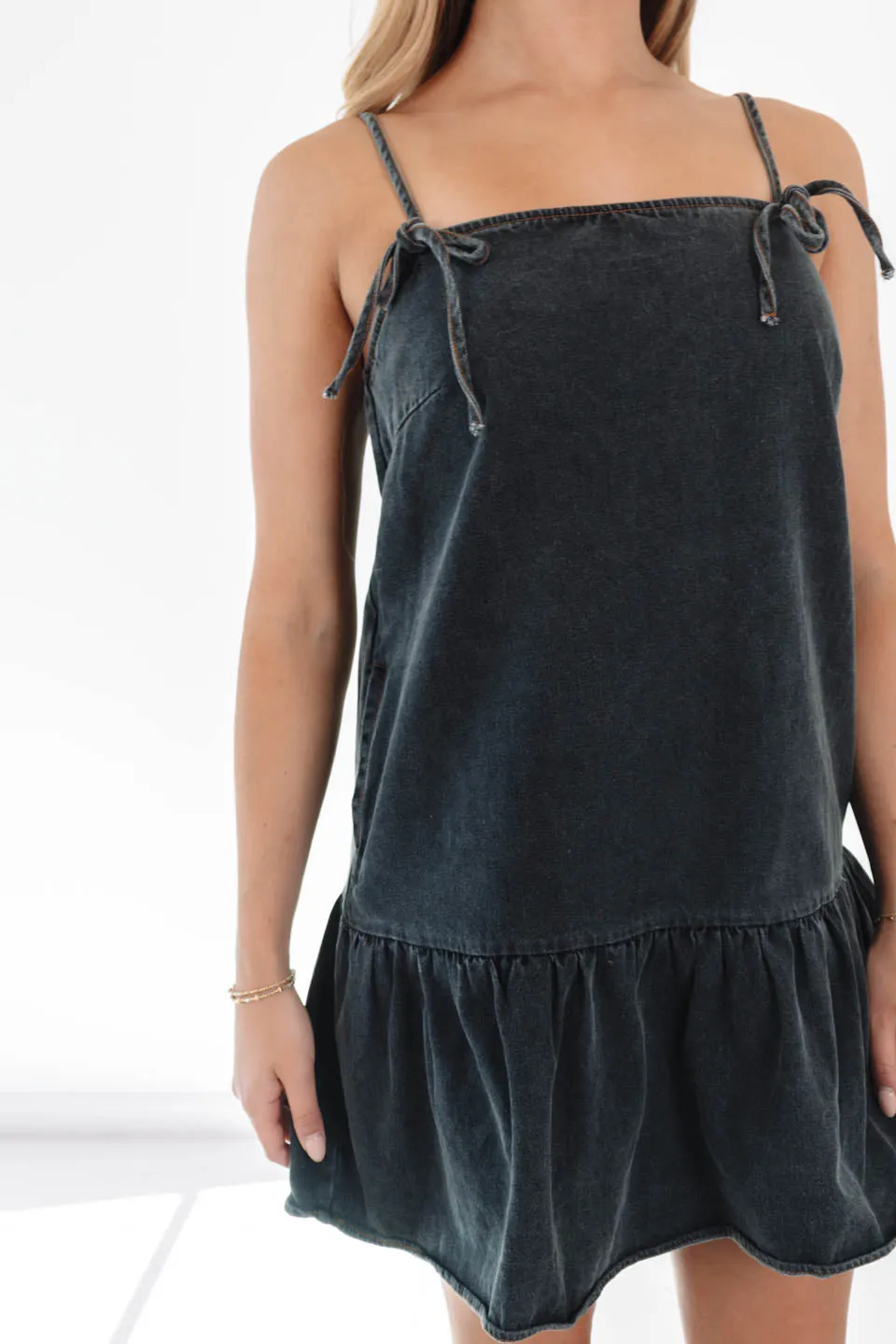 No Comment Dress - Washed Black