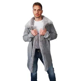 OBELISK - "CHEMIN"  Zipped Knit Grey Cardigan