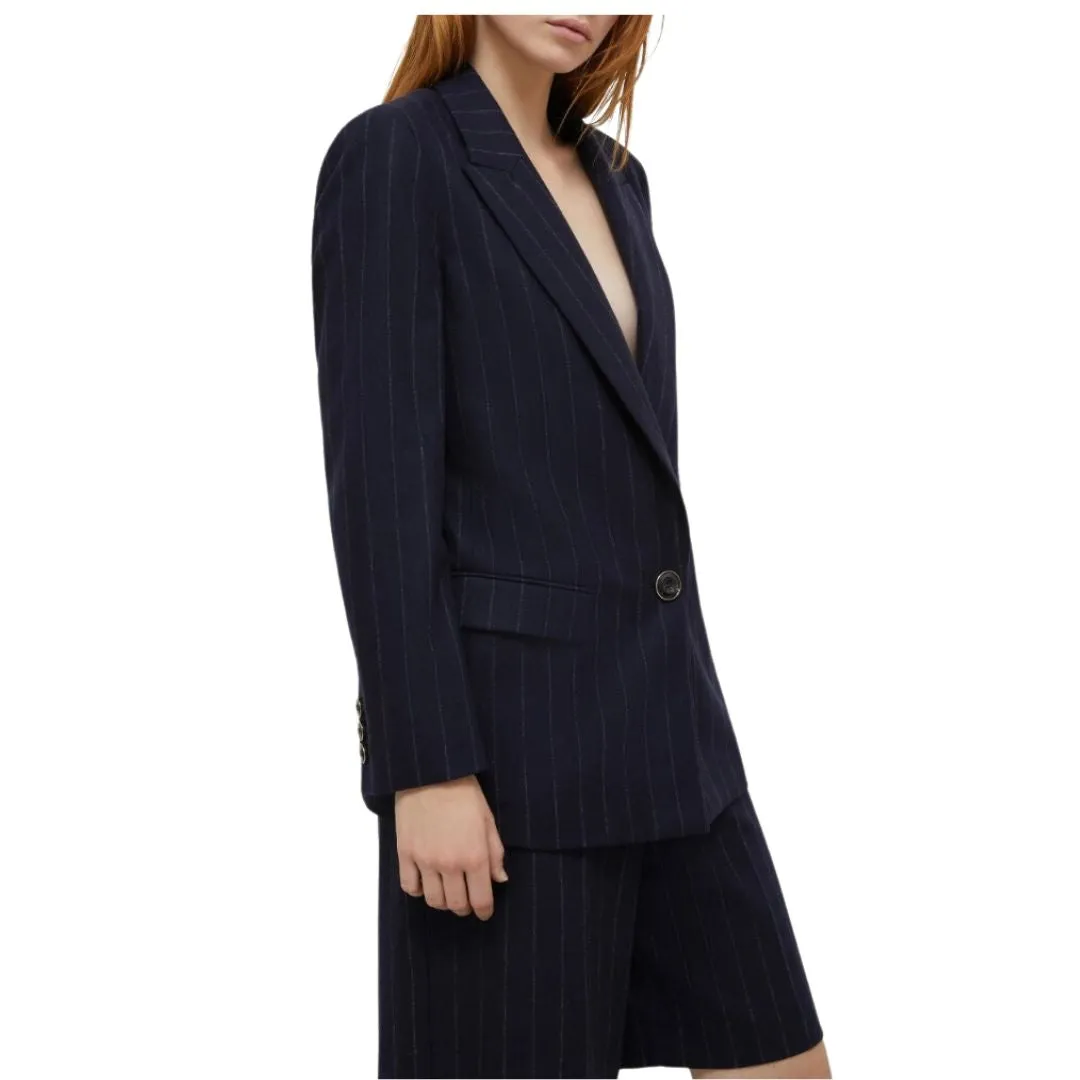 Ocean Pinstripe Flannel Blazer 2423046112200