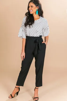 Office Luxe High Waist Trousers in Black