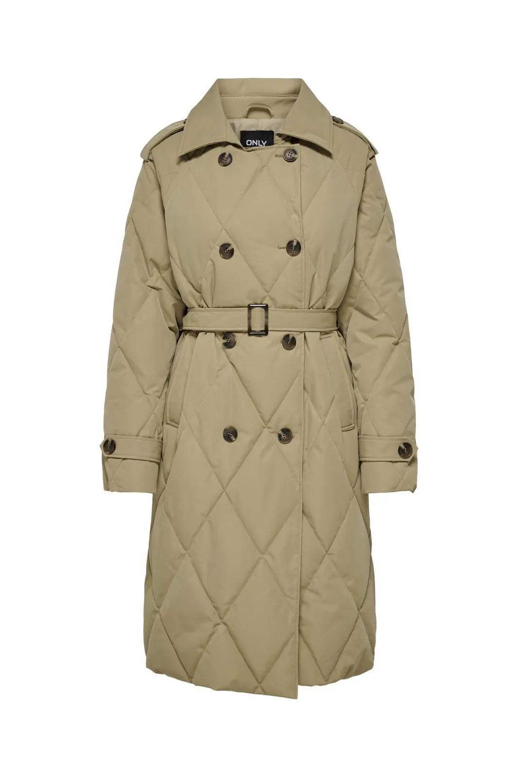 Only - Onlmauda Quilted Coat - 4536802 Petrified Oak