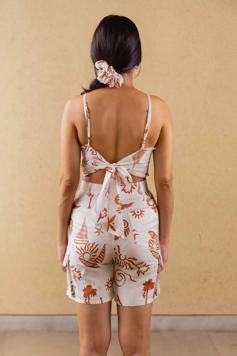 Orchid Shorts - Print - Hemp Tencel