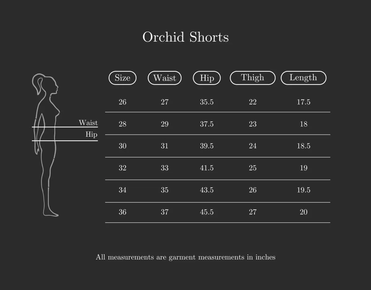 Orchid Shorts - Print - Hemp Tencel