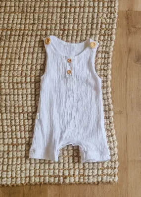 Overall Onesie - White