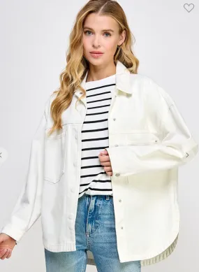 Oversized Twill Shacket