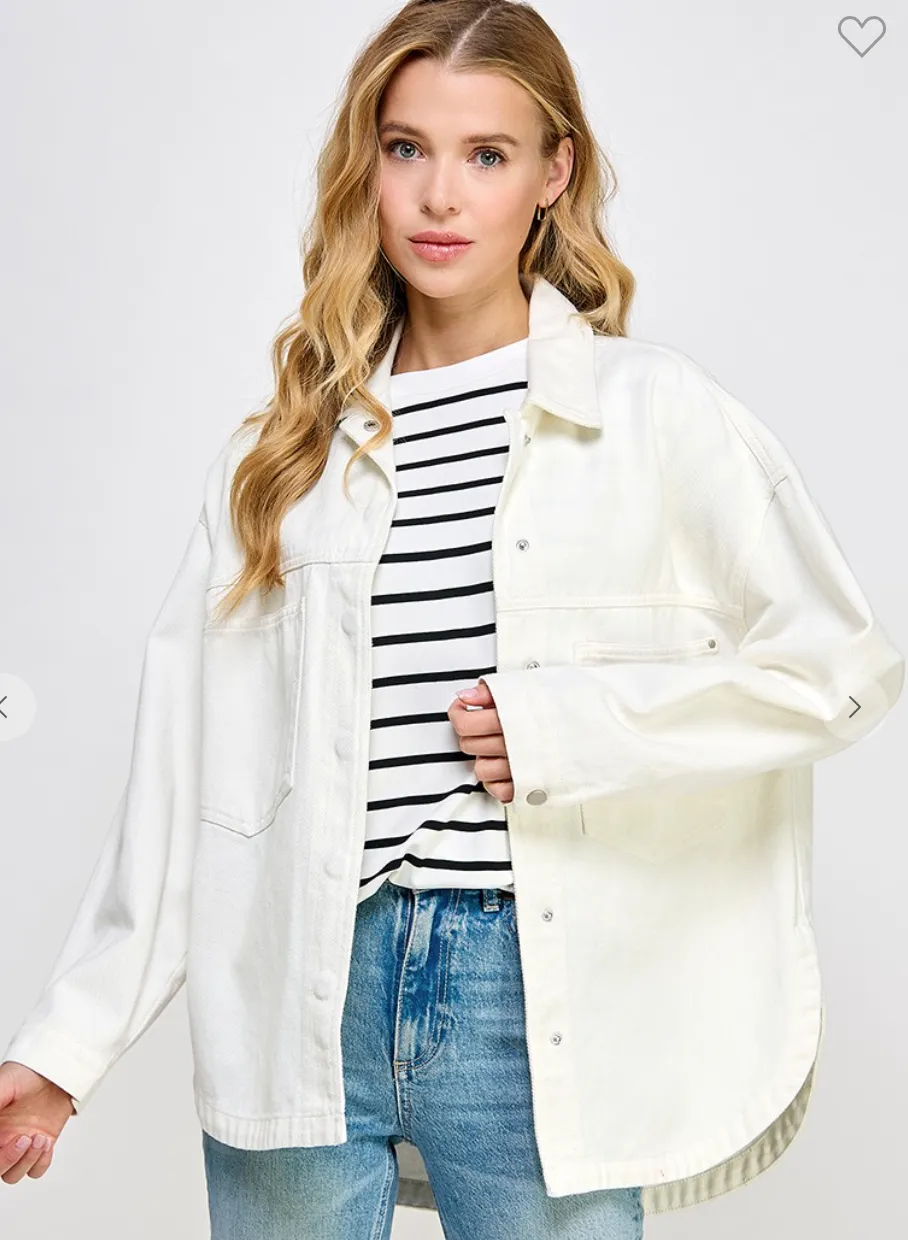 Oversized Twill Shacket