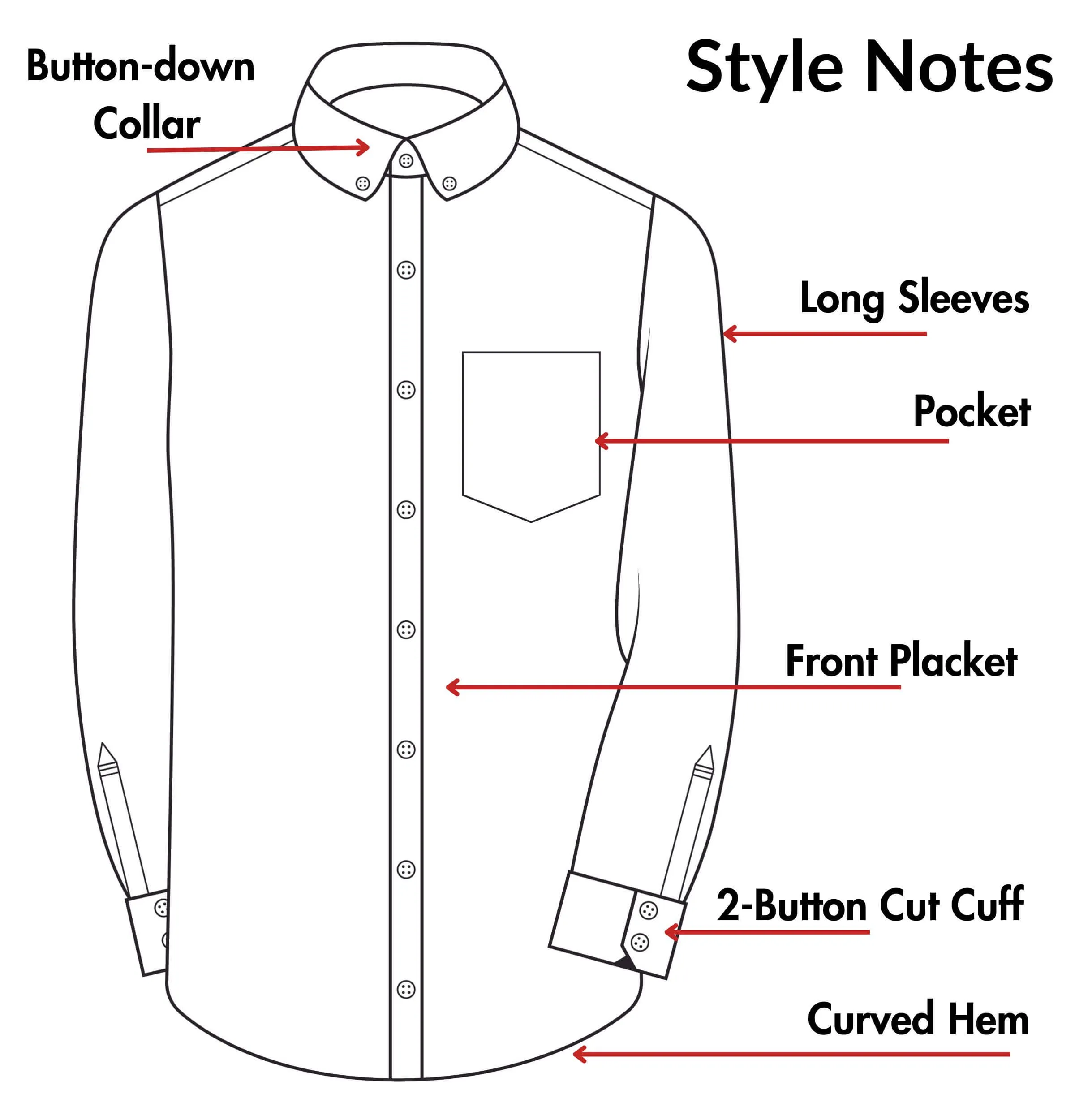Oxford Button-Down - Long Sleeve - Pink