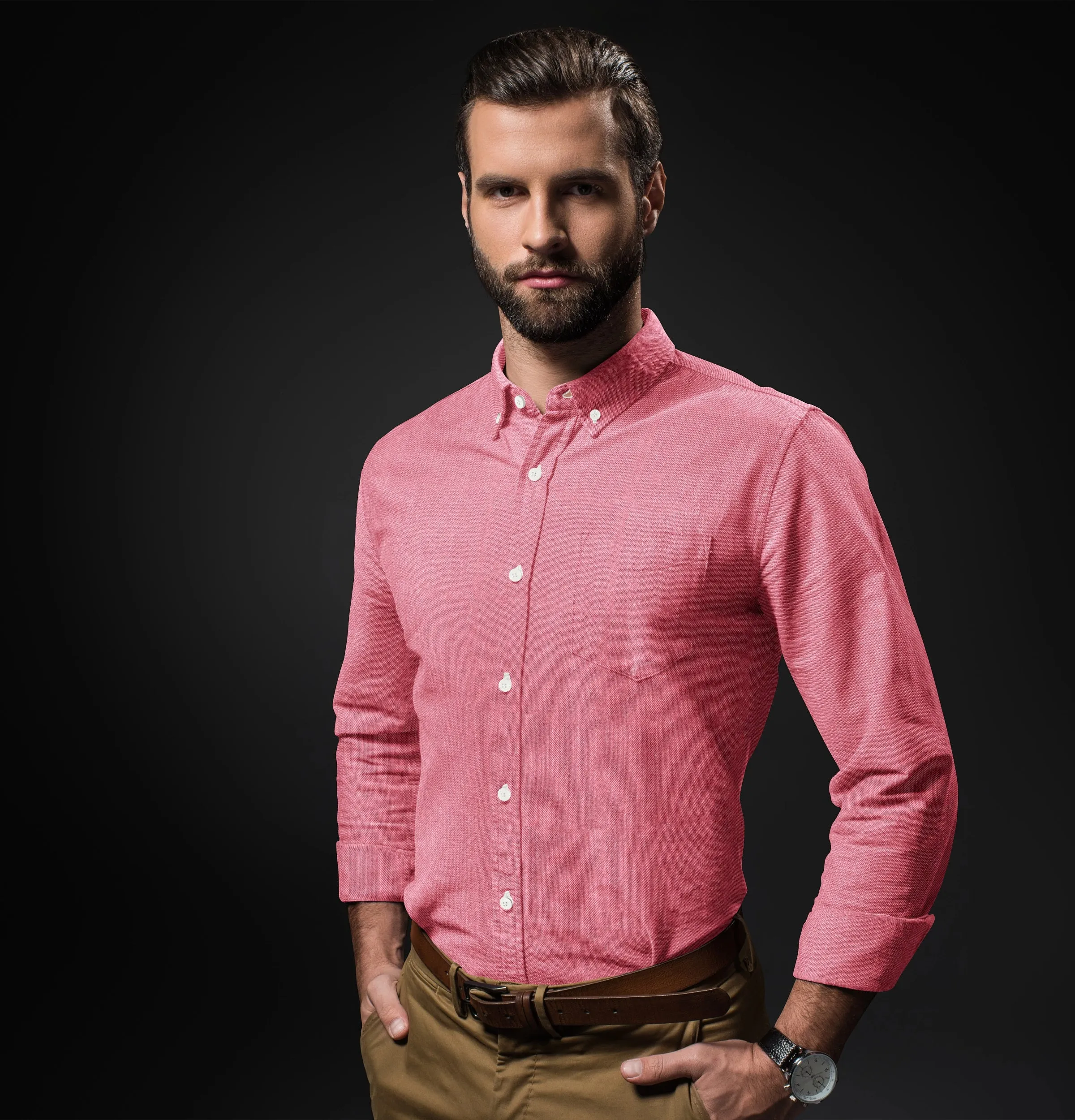 Oxford Button-Down - Long Sleeve - Pink