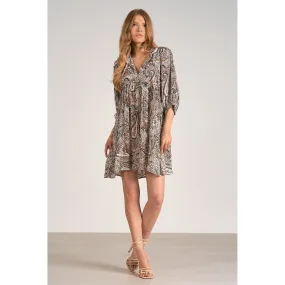 Paisley Print Babydoll Dress
