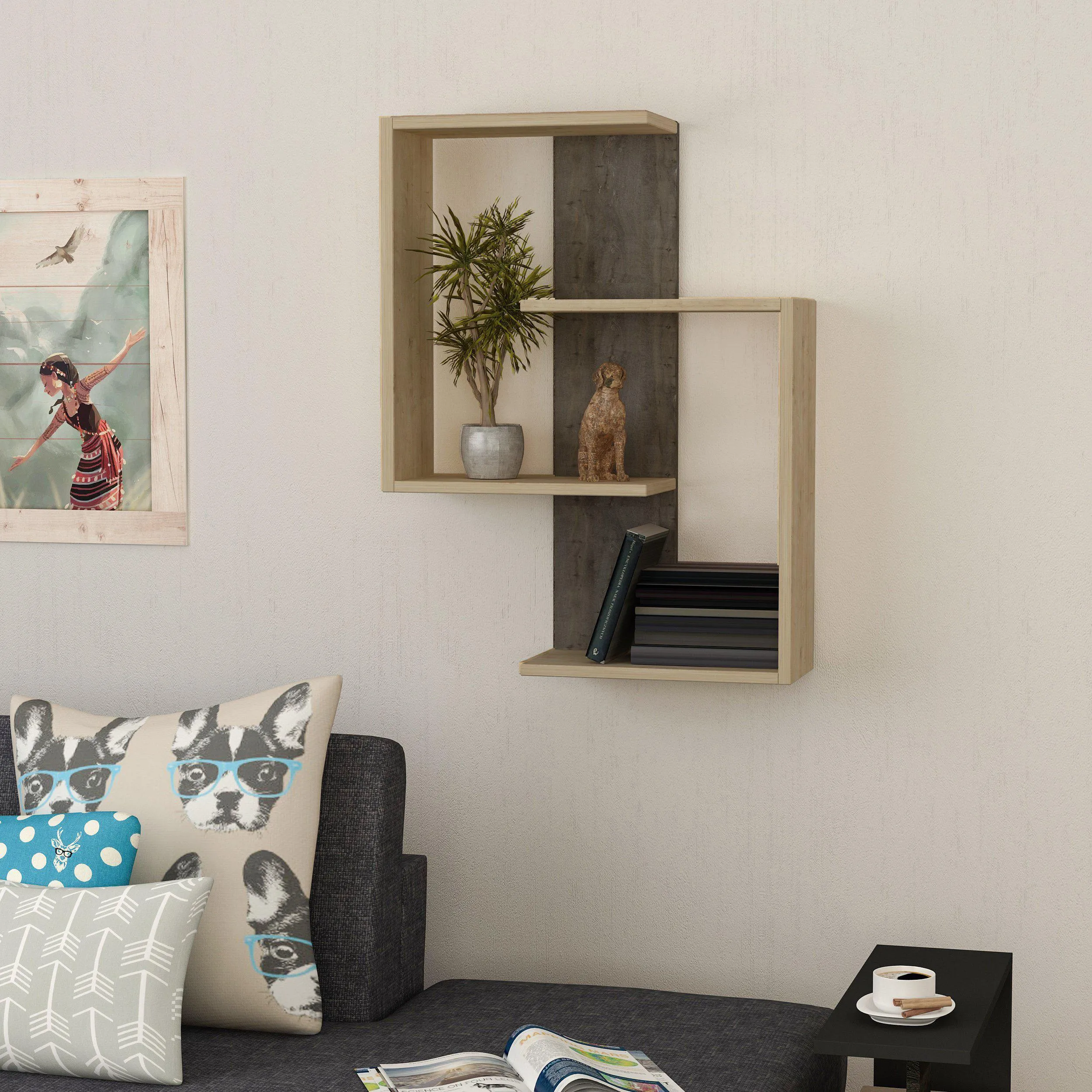 Paradox Shelf Oak-Dark Coffee