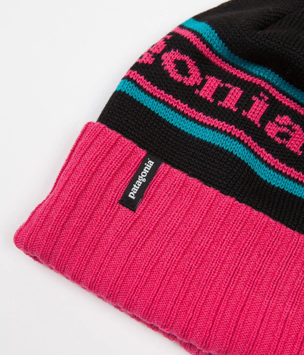 Patagonia Powder Town Beanie - Park Stripe / Craft Pink