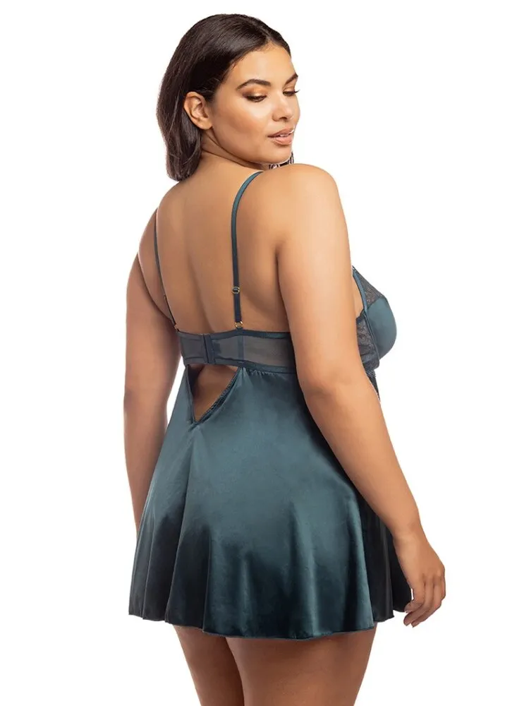 Plus Size Diana Satin Babydoll