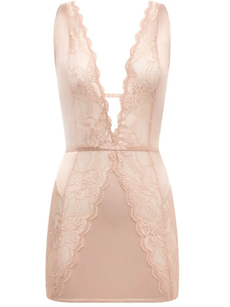 Plus Size Noah Satin & Lace Babydoll
