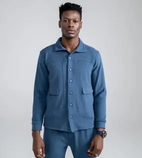 Plush Blue bonded Shacket