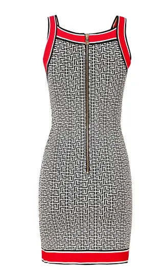 Pre Order:  Greek Key Sleeveless Mini Dress