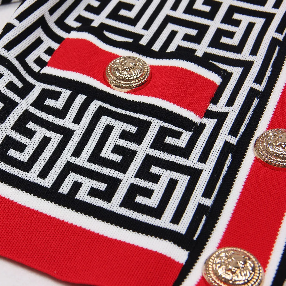 Pre Order:  Greek Key Sleeveless Mini Dress