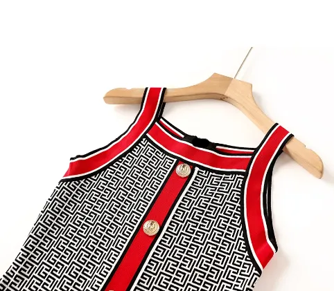 Pre Order:  Greek Key Sleeveless Mini Dress