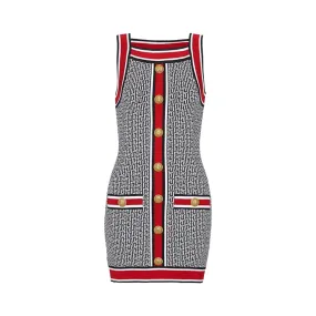 Pre Order:  Greek Key Sleeveless Mini Dress