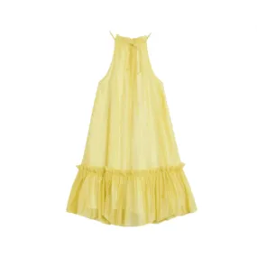 Pre Order:  Halter Neck Sleeveless Lace Short Dress