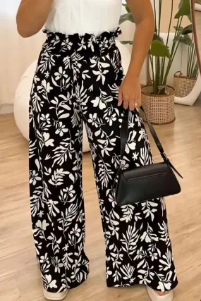Pretty Girls Printed High Waist Wide Leg Pants