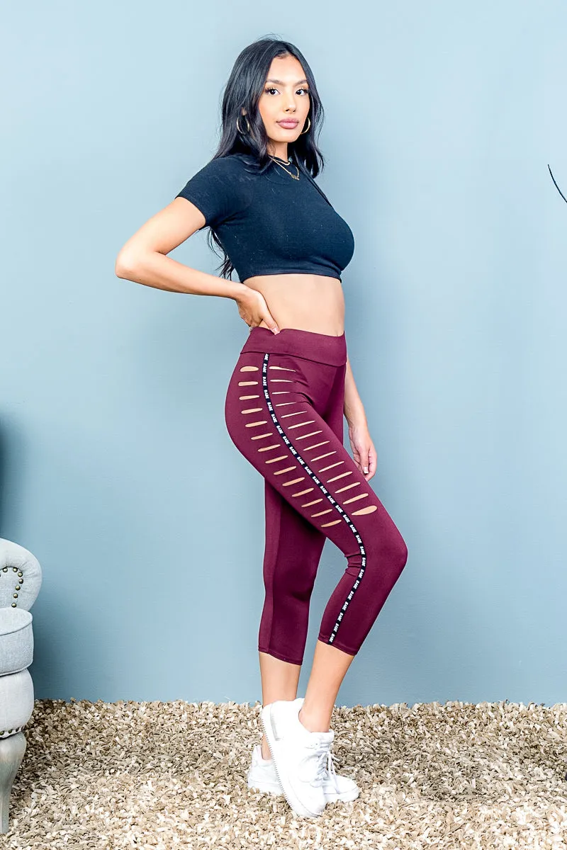 Pretty Sport Solid with Letters BABE Legging (AP-52471)
