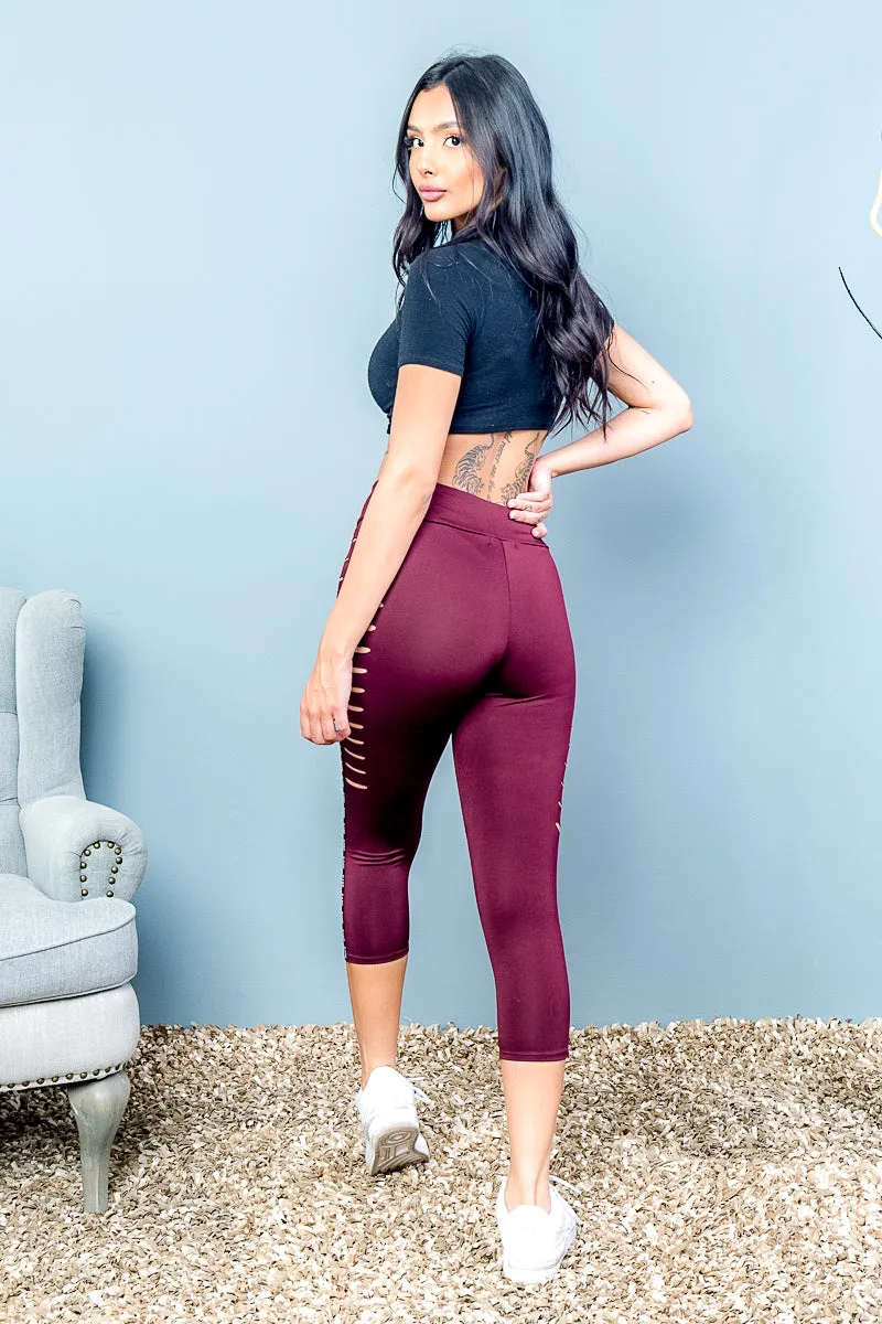 Pretty Sport Solid with Letters BABE Legging (AP-52471)