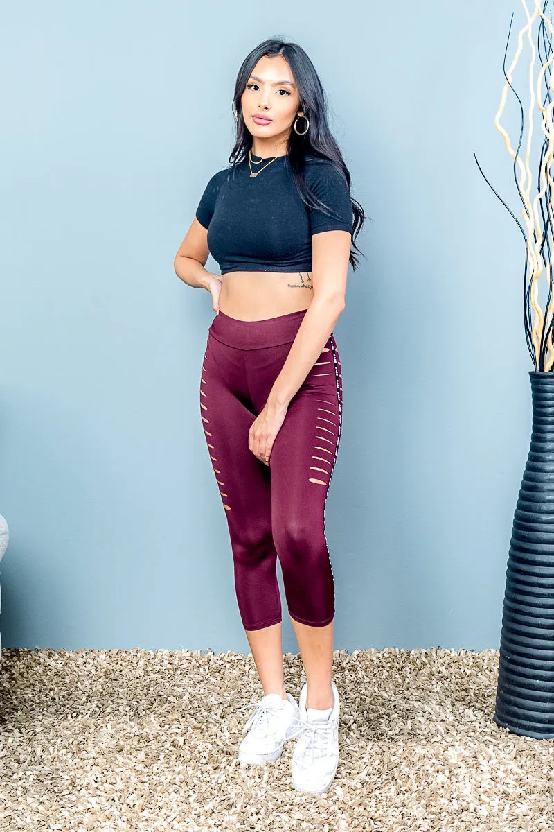 Pretty Sport Solid with Letters BABE Legging (AP-52471)
