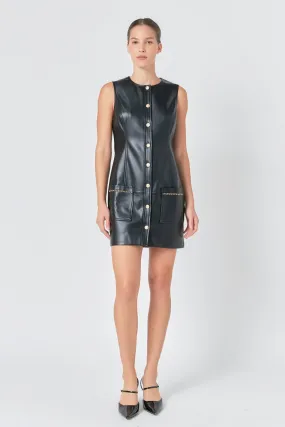 PU Chain Dress
