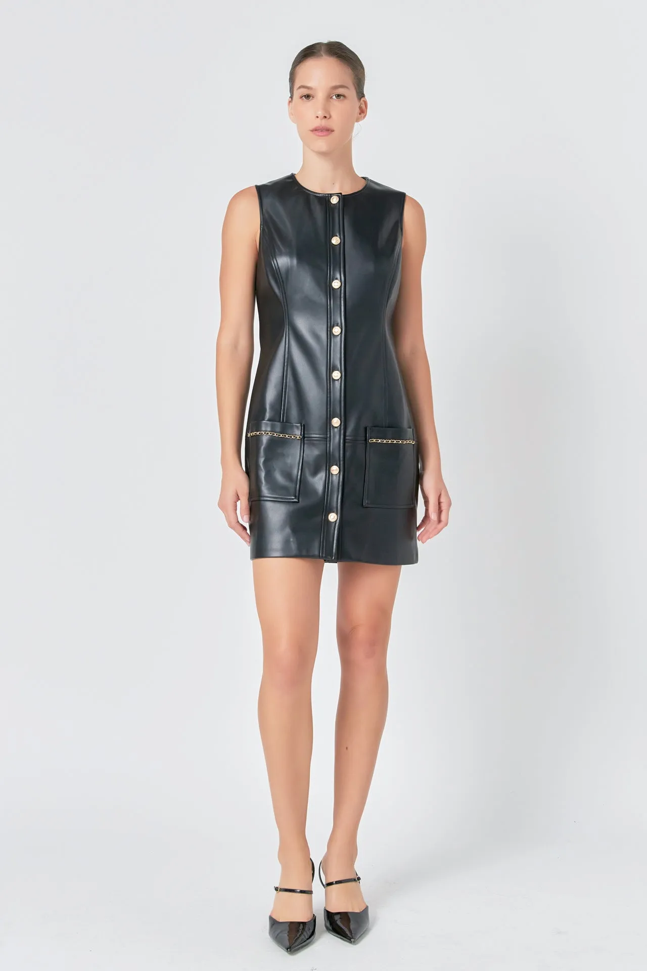 PU Chain Dress