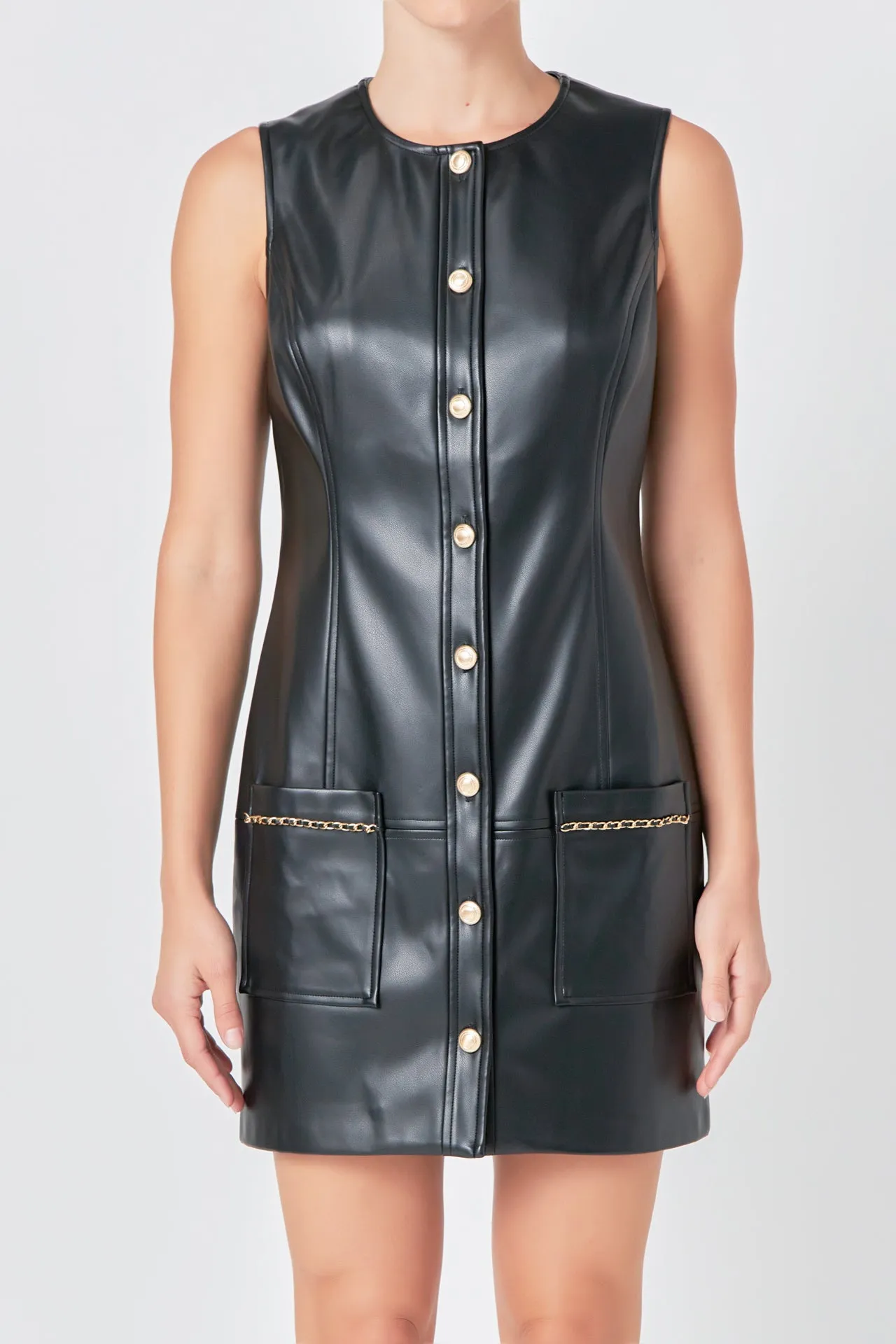 PU Chain Dress