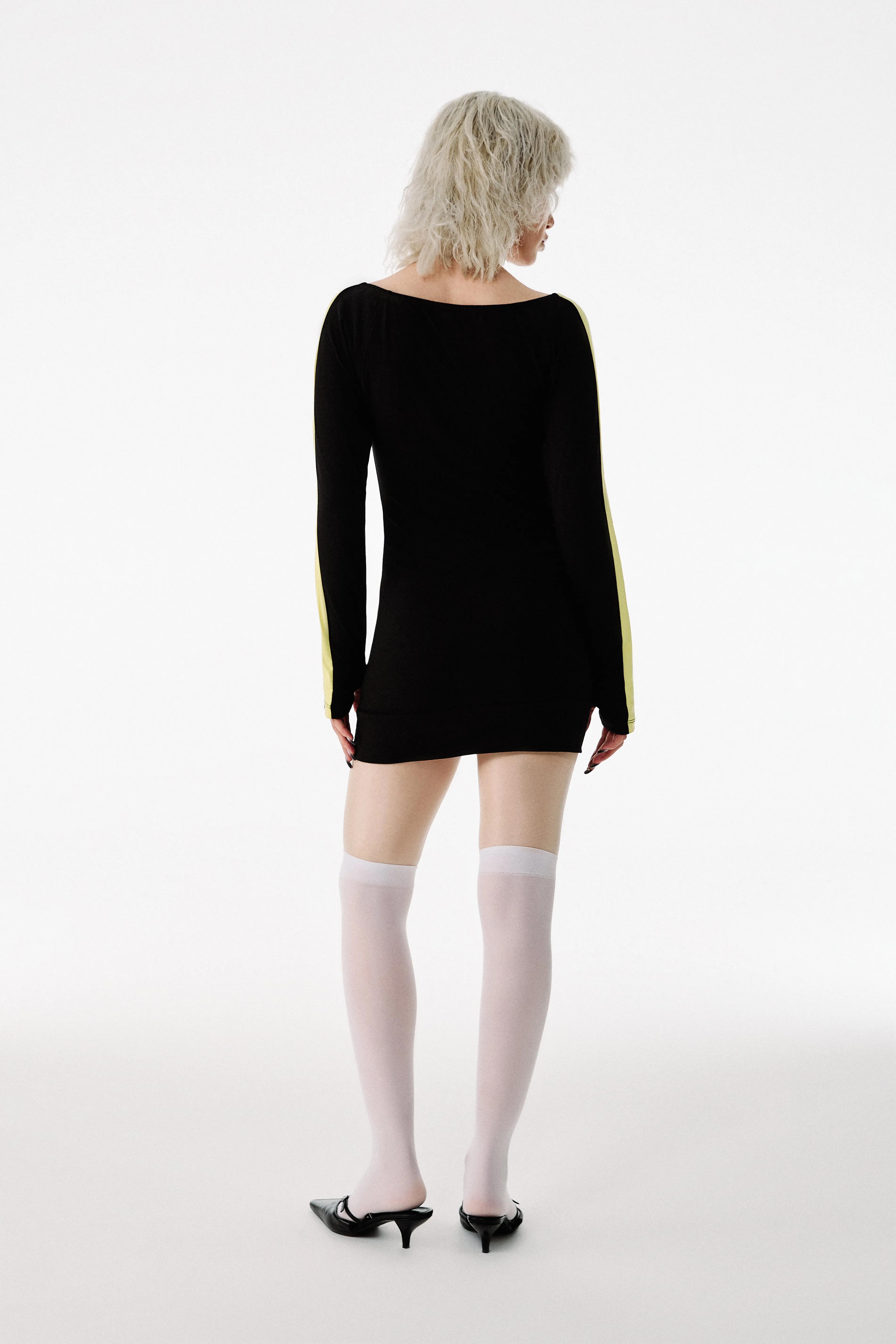 Punkyfish Long Sleeve Mini Dress Black