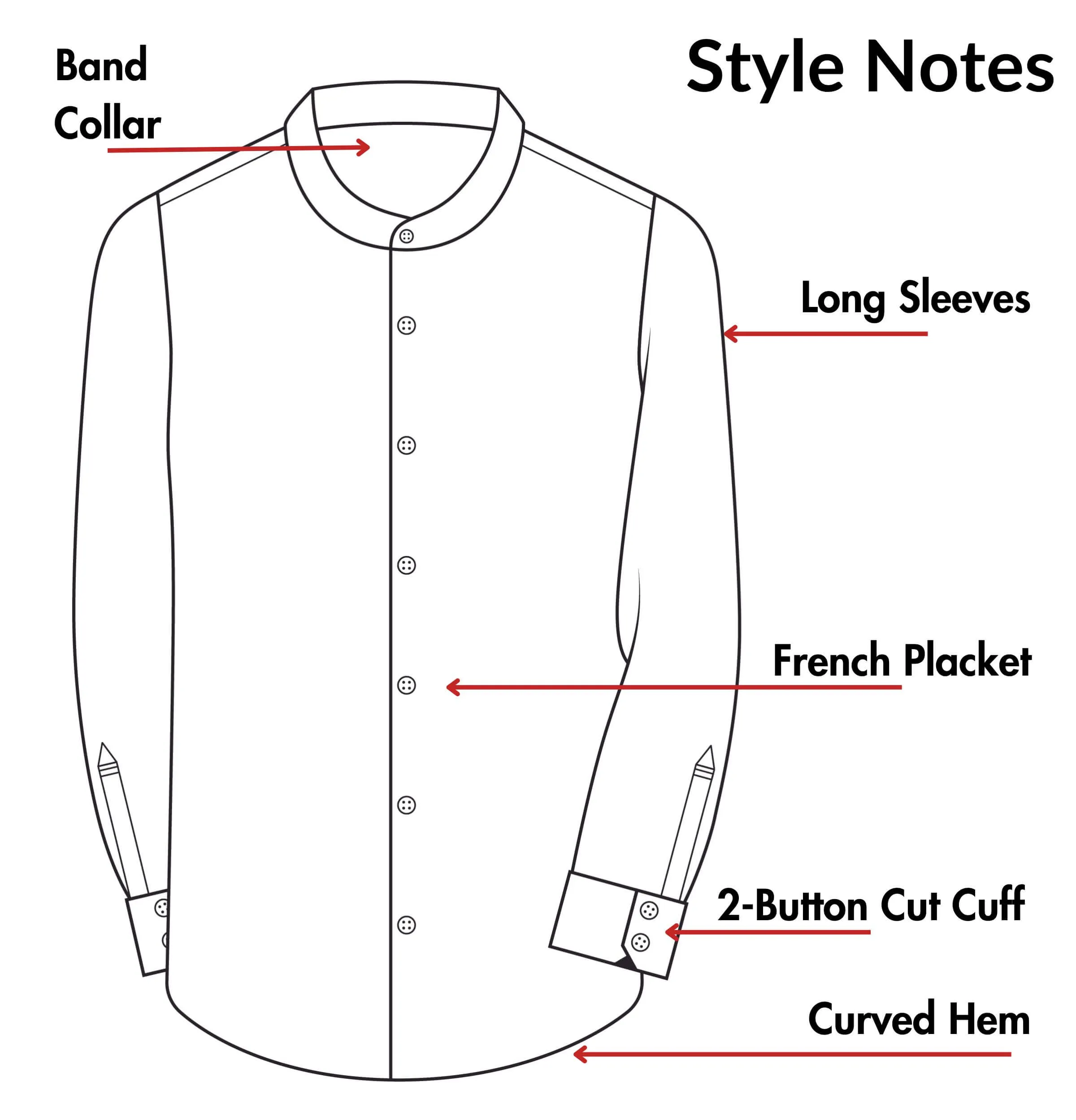 Pure Linen - Band Collar - White