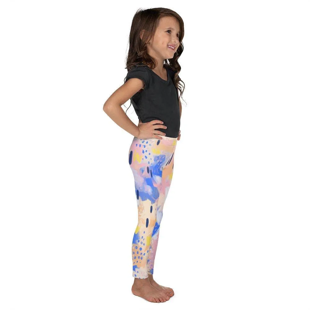 Purple and Pink Abstract Kid's Leggings