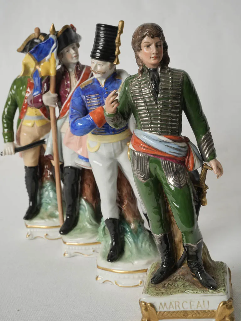 Rare Mid-Century collection of 4 French military figurines - porcelain