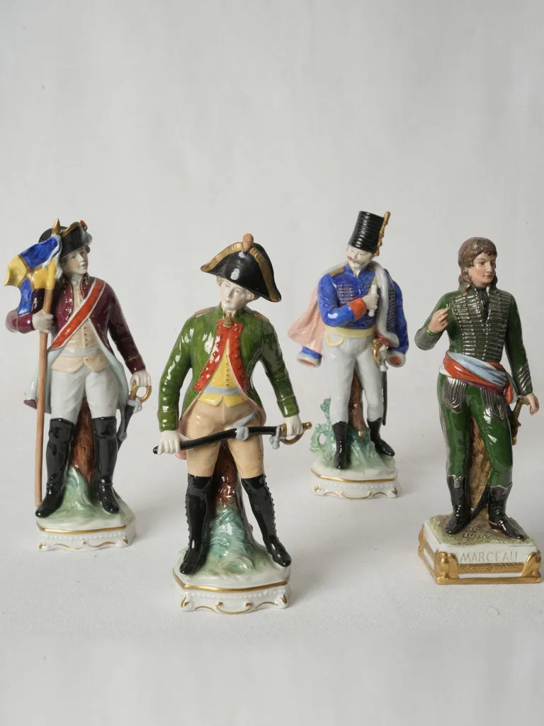 Rare Mid-Century collection of 4 French military figurines - porcelain