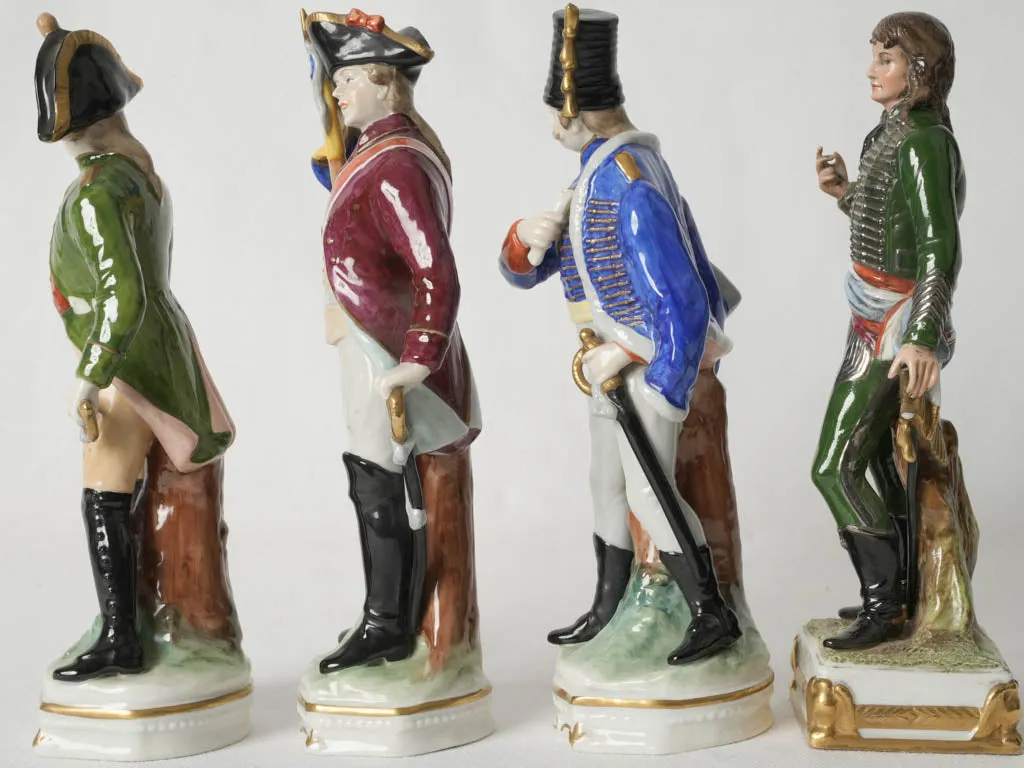 Rare Mid-Century collection of 4 French military figurines - porcelain