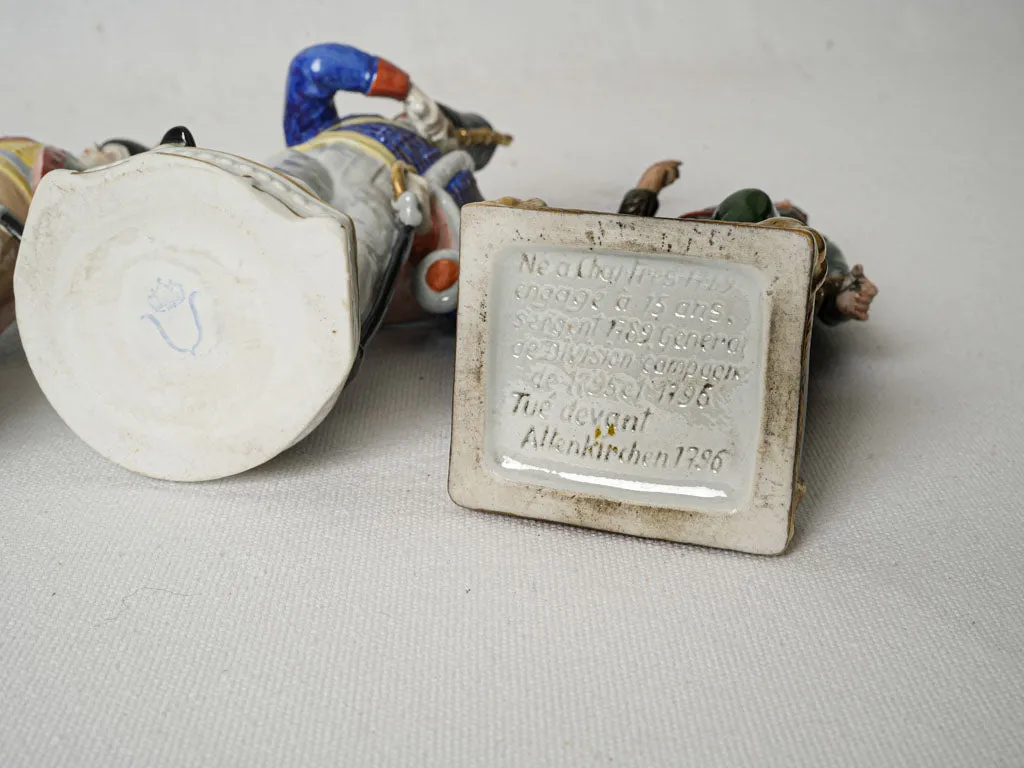 Rare Mid-Century collection of 4 French military figurines - porcelain