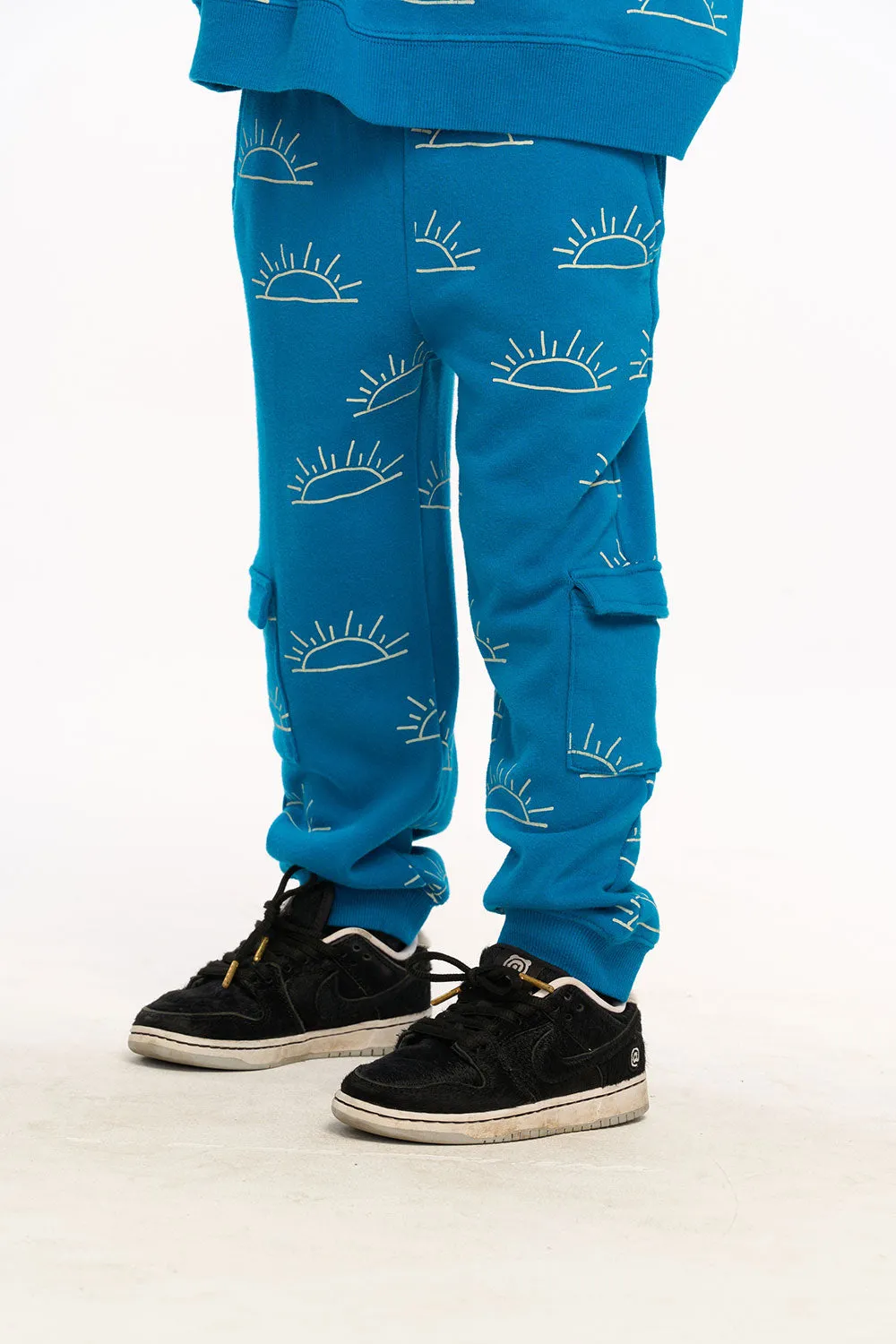 Rising Sun Santiago Cargo Joggers - Mykonos Blue