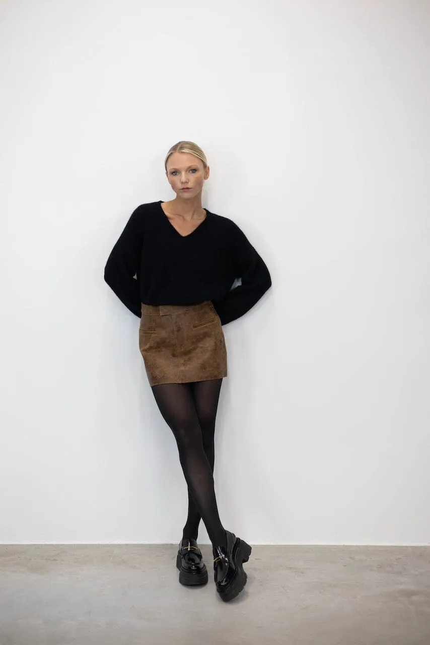 ROCKY MINI LEATHER SKIRT