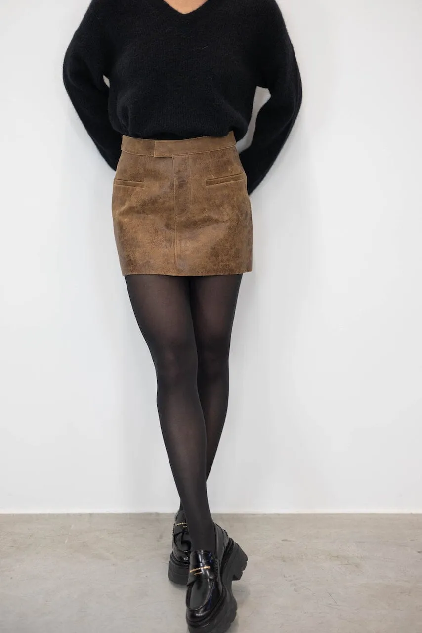 ROCKY MINI LEATHER SKIRT