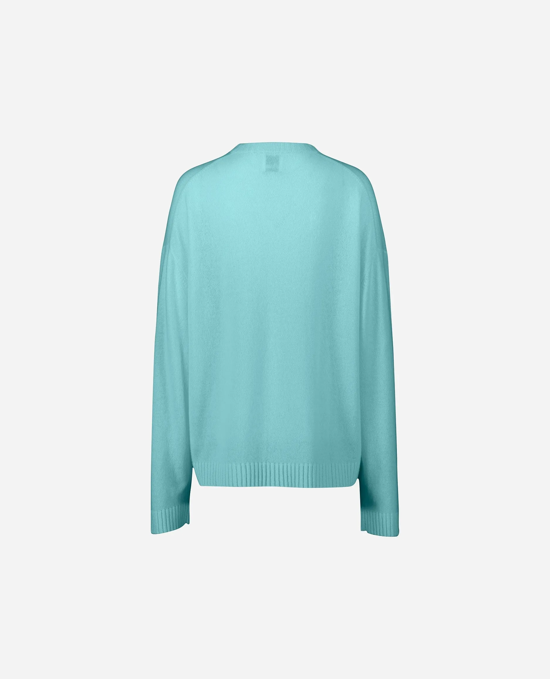 Rundhals Pullover aus Cashmere in Blau