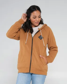 Salty Crew Seeking Sherpa Workwear Brown Hoody